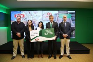 Fundación Eurocaja Rural y Grupo Tello Alimentación entregan a Cáritas Toledo un cheque solidario de 2.778€