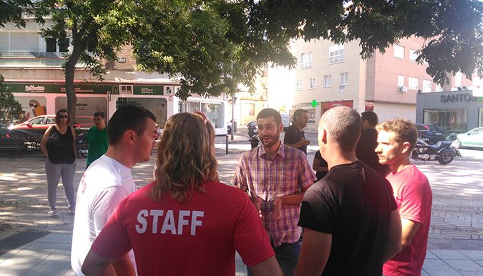 José Morales y trabajadores actividades acuáticas