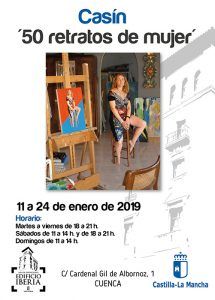 La Sala Iberia acoge la exposición “50 retratos de mujer” del artista conquense ‘Casín’ 2 La Sala Iberia acoge la exposición “50 retratos de mujer” del artista conquense ‘Casín’