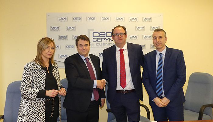 CEOE-Cepyme Cuenca y Banco Santander firman un convenio de colaboración financiera