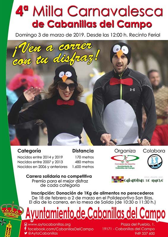 Del 1 al 3 de marzo, Carnaval 2019 en Cabanillas del Campo