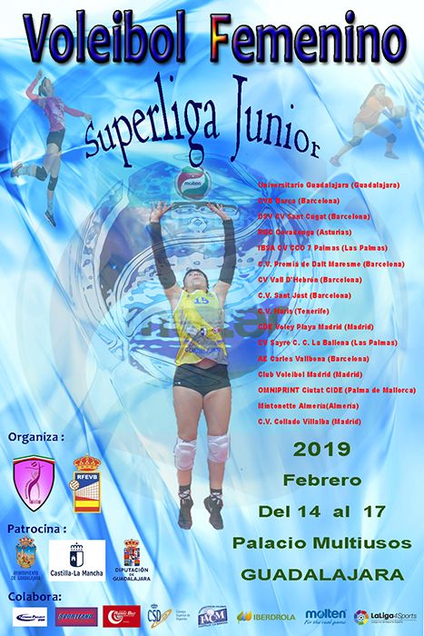 El mejor voleibol femenino de España, este fin de semana en el Palacio Multiusos de Guadalajara