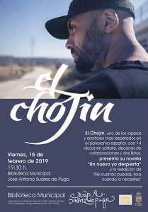 El rapero El Chojín presenta su nuevo libro en la Biblioteca José Antonio Suárez de Puga