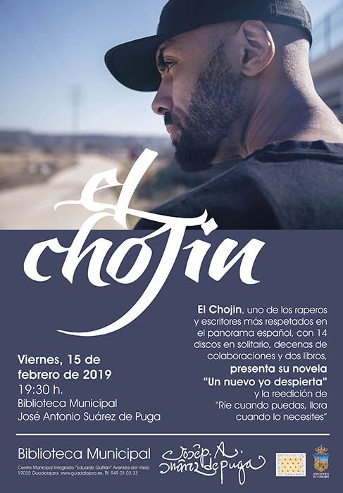 El rapero El Chojín presenta su nuevo libro en la Biblioteca José Antonio Suárez de Puga