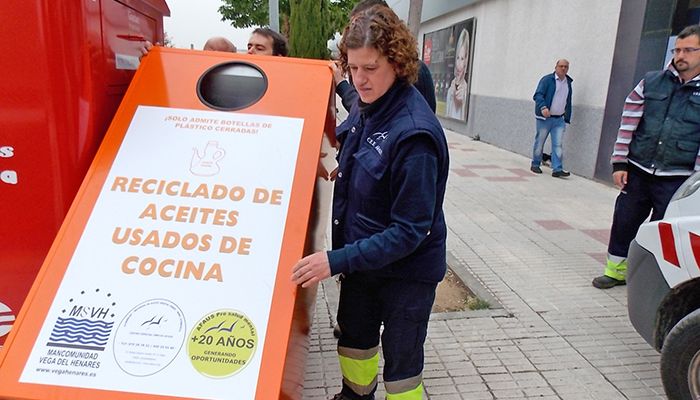 El trabajo conjunto de la Vega del Henares y AFAUS quintuplica el volumen de aceite usado recogido en el Corredor desde 2014