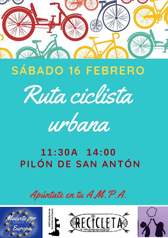 La FAMPA de Cuenca organiza un paseo en bici en colaboración con Recicleta San Antón