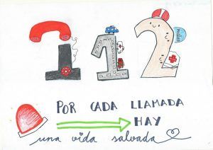 Una alumna del colegio ‘Maristas Champagnat’ de Guadalajara resulta ganadora del VII concurso de dibujo escolar del Servicio de Emergencias 1-1-2