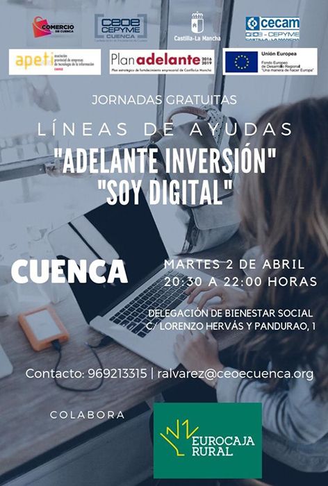 CEOE-Cepyme Cuenca realizará distintas charlas para informar de las líneas de ayuda de la Junta