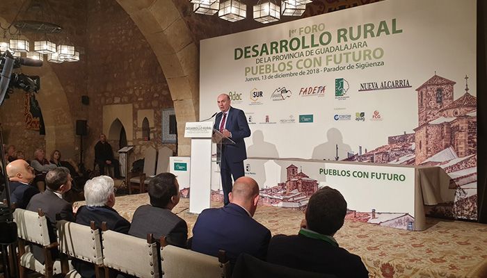 Domínguez deja claro que la Diputación apoyó y patrocinó el Foro de Desarrollo Rural donde se aprobó el Manifiesto de Sigüenza contra la despoblación