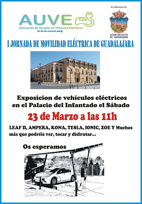 El Ayuntamiento de Guadalajara colabora con la Asociación de Usuarios de Vehículo Eléctrico para divulgar las ventajas de la movilidad eléctrica