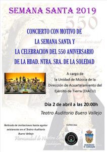 El Buero Vallejo acoge el concierto de Semana Santa y la celebración del 550 aniversario de la Hdad. Ntra. de la Soledad