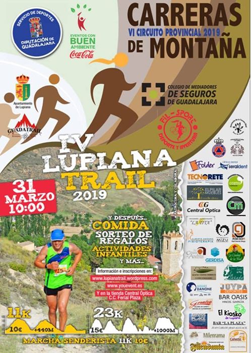 El domingo 31 se celebra el IV Lupiana Trail, segunda prueba del Circuito de Carreras de Montaña 2019 de la Diputación de Guadalajara