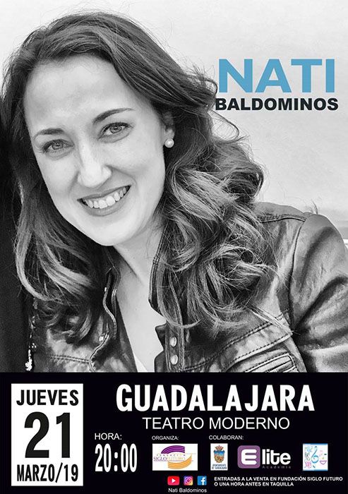 El jueves, 21 de marzo, en el Teatro Moderno, Nati Baldominos, una voz excepcional que invita a soñar