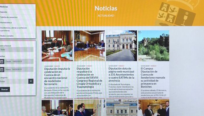 La Junta Electoral Provincial obliga a la Diputación de Cuenca a retirar información propagandística de su página web