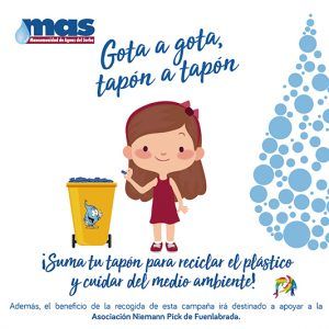 “Gota a gota, tapón a tapón”, la nueva campaña de la MAS en colegios e institutos se centra en la solidaridad, el consumo responsable y el reciclaje 