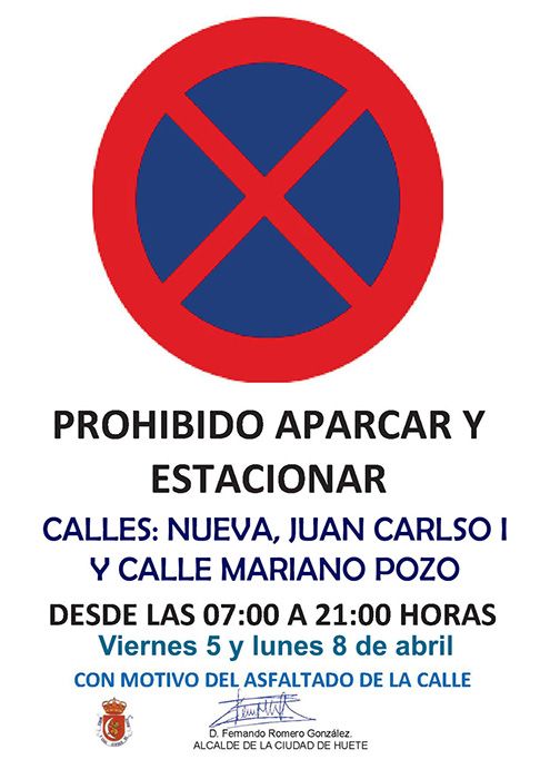 El Plan Especial de Asfaltado de calles de Huete comienza este viernes