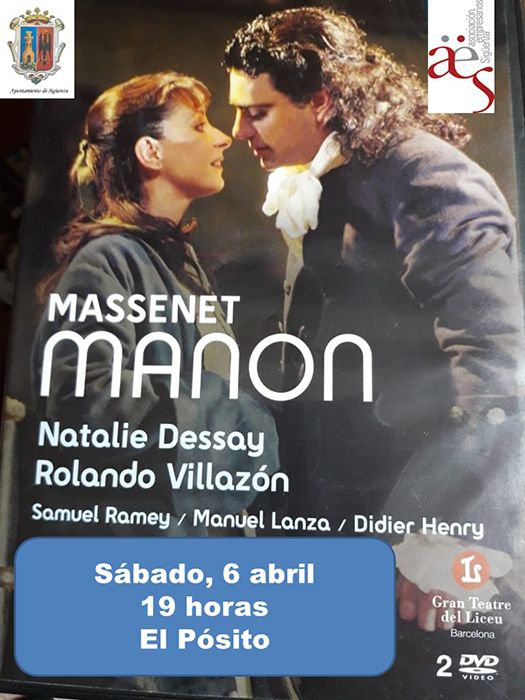 Este sábado, proyección de 'Manon', en 'Vive la Opera en Sigüenza'