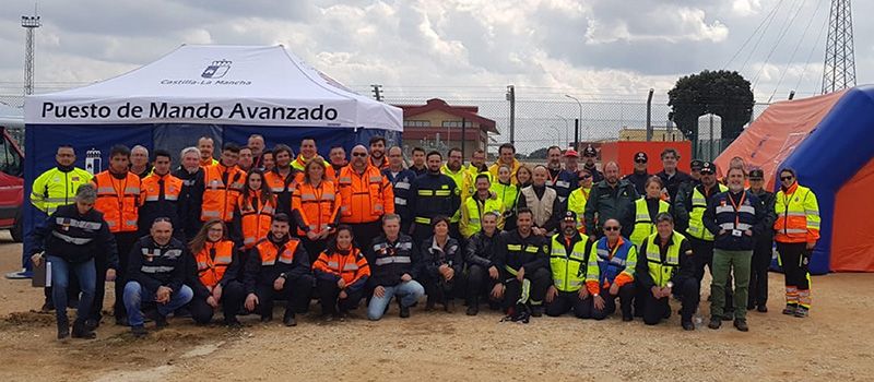 La Consejería de Hacienda y Administraciones Públicas coordina los trabajos de un simulacro de incendio en el almacenamiento subterráneo de Gas Natural de Yela