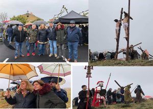 Silvia Valmaña y Ana González, en la Pasión Viviente de Hiendelaencina