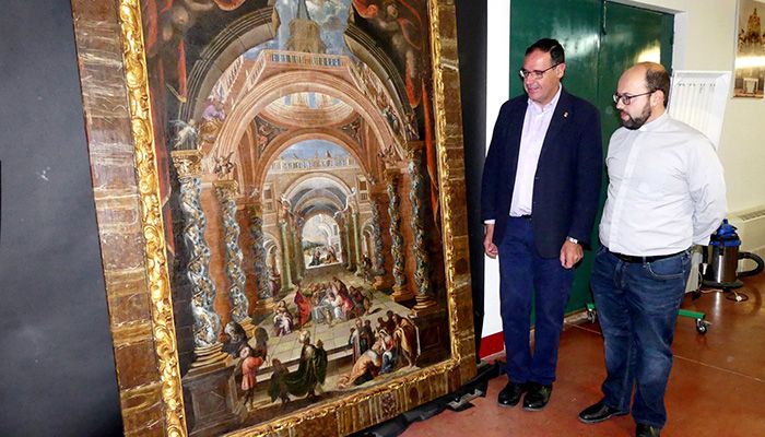 Diputación de Cuenca concluye la restauración del cuadro de la infancia de Jesús de Buenache de Alarcón