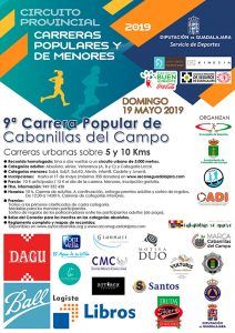 El domingo 19 se celebrará la IX Carrera Popular de Cabanillas, segunda del Circuito Diputación de Guadalajara
