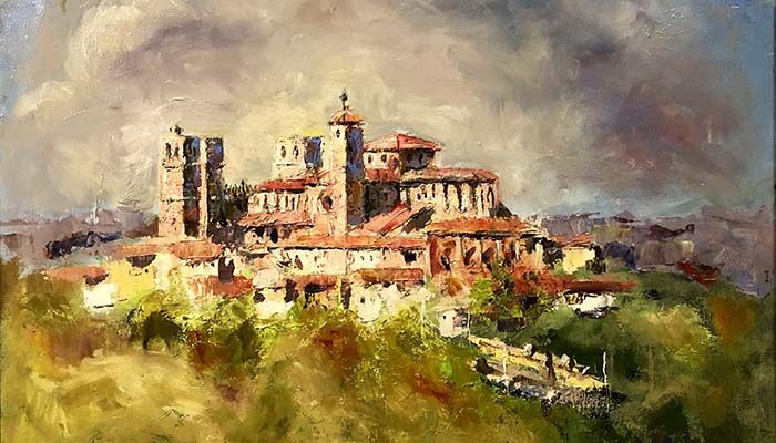 Emilio Fernández-Galiano dona un cuadro al Cabildo, con motivo del Año Jubilar de la Catedral