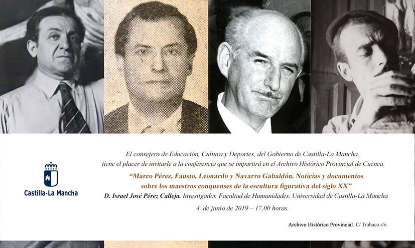 Marco Pérez, Fausto, Leonardo y Navarro Gabaldón..., los maestros conquenses de la escultura figurativa llegan a las conferencias del Archivo Histórico