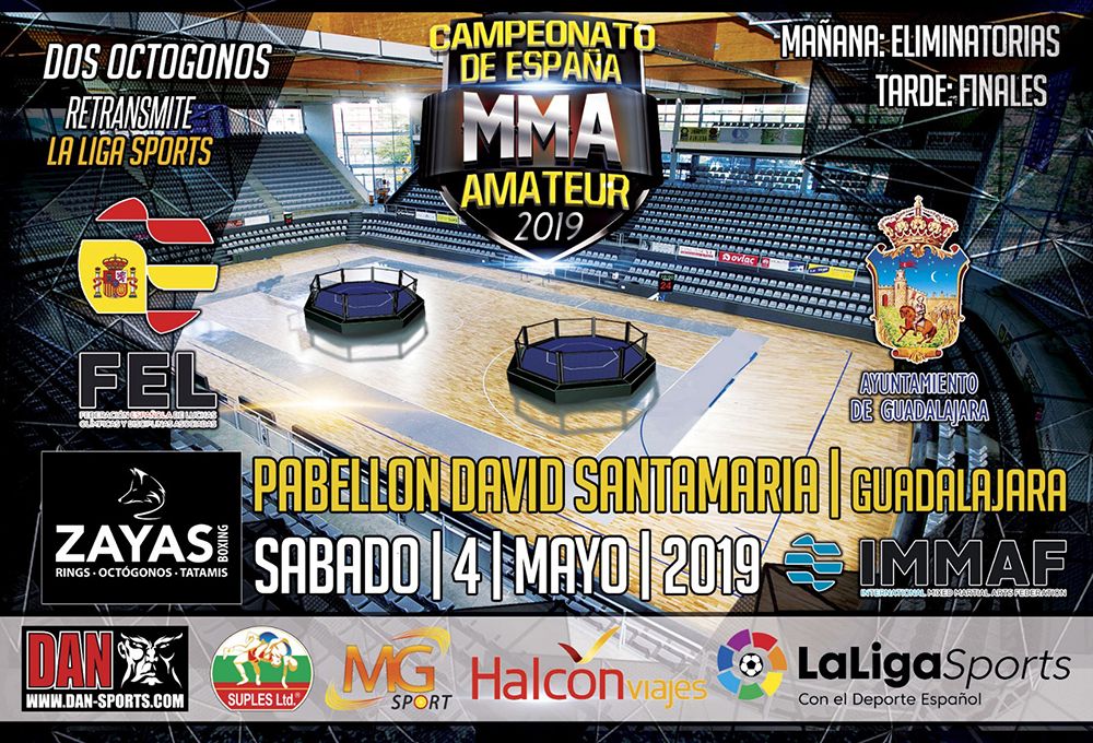 Más de 200 participantes se dan cita en el Campeonato de España Senior de MMA Amateur en el David Santamaría de Guadalajara 3 Más de 200 participantes se dan cita en el Campeonato de España Senior de MMA Amateur en el David Santamaría de Guadalajara
