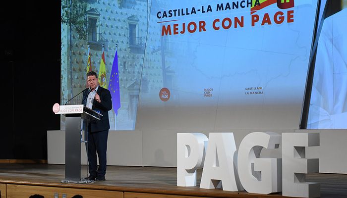 Page recuerda a Podemos en Guadalajara, este martes 21 de mayo, que él “no es el enemigo” sino Cospedal