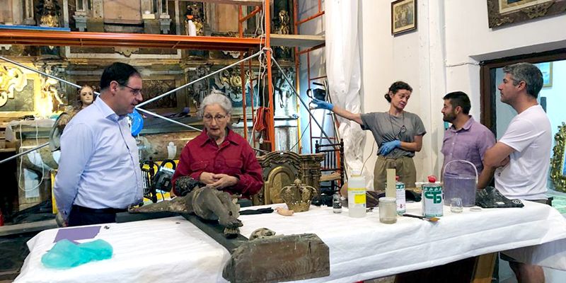 Diputación de Cuenca concluirá en breve la conservación del Retablo Mayor de la iglesia de La Parra de las Vegas