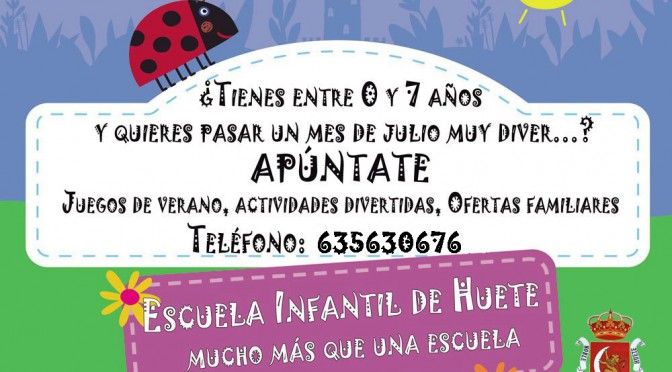 El Ayuntamiento de Huete organiza una escuela infantil de verano para conciliar vida familiar y laboral