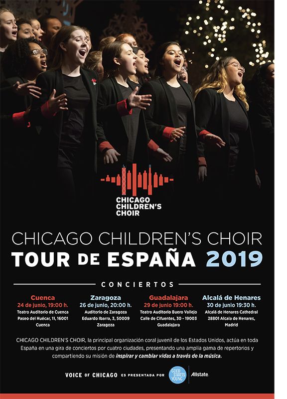 El sábado 29 de junio, en el Teatro Auditorio Buero Vallejo, concierto a cargo del Chicago Children Choir.