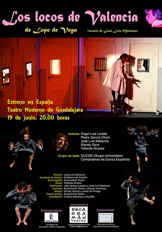El Teatro Moderno de Guadalajara acoge el estreno de la obra de Lope de Vega, Los Locos de Valencia