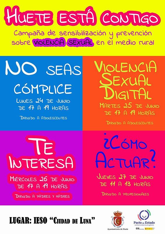 Huete lanza una campaña sensibilización y prevención sobre violencia sexual