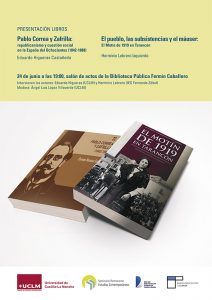 La biblioteca Fermín Caballero acoge la presentación de los libros sobre la biografía del publicista conquense Pablo Correa y el motín de Tarancón
