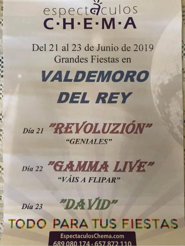 Veldemoro del Rey celebra este fin de semana sus fiestas patronales