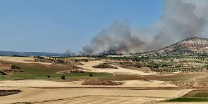 Otro incendio declarado en Cuenca esta vez una zona agrícola en Beteta