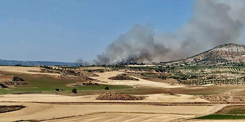 Otro incendio declarado en Cuenca esta vez una zona agrícola en Beteta
