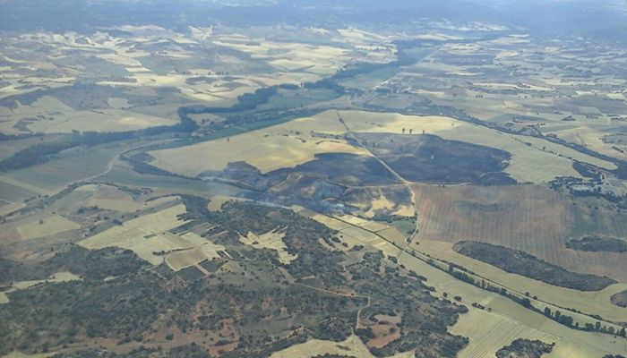 Un incendio en Masegoso de Tajuña moviliza seis medios y 28 personas