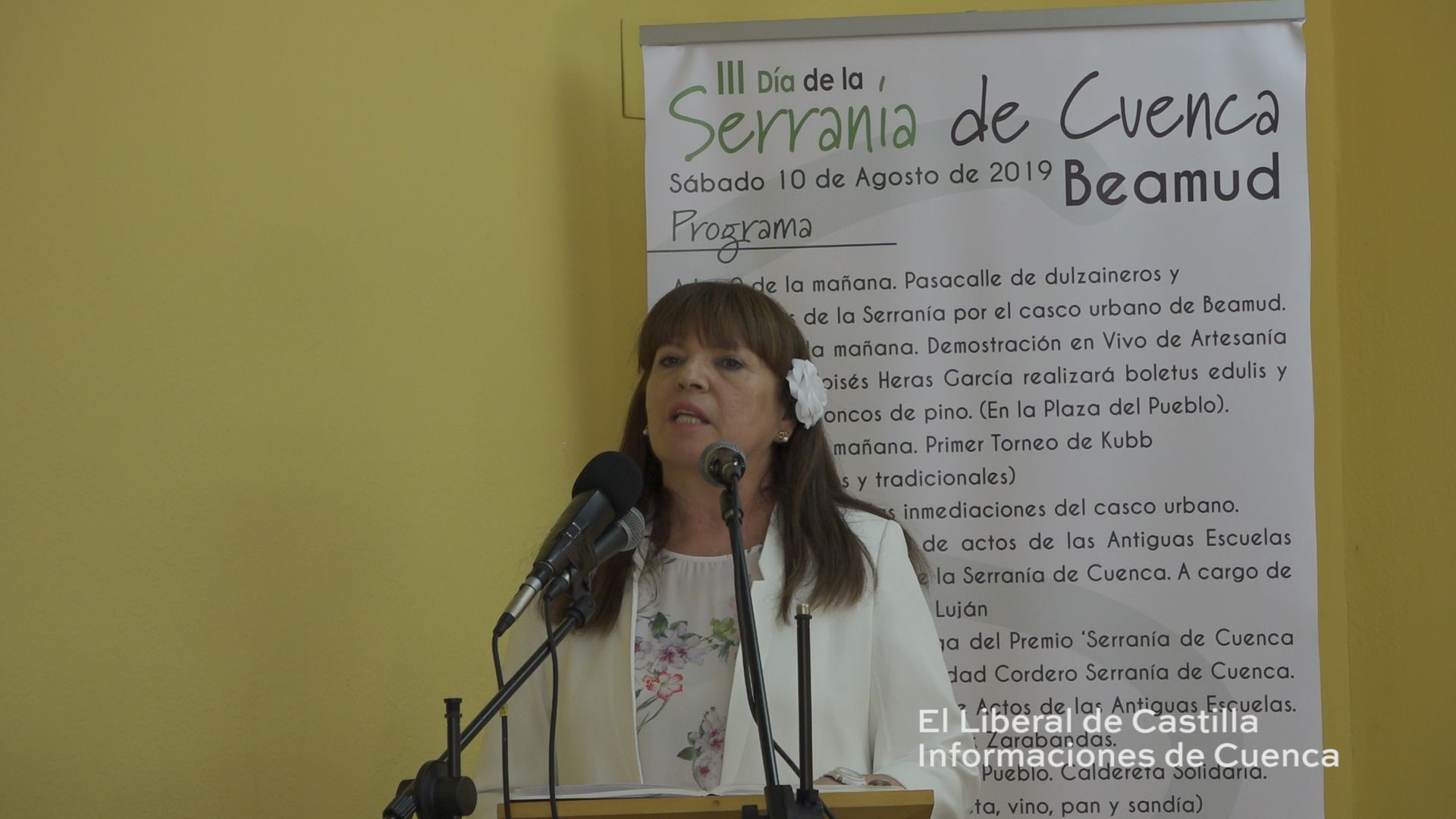 Vídeo. Amparo Ruiz Luján, pregonera del III Día de la Serranía de Cuenca en Beamud