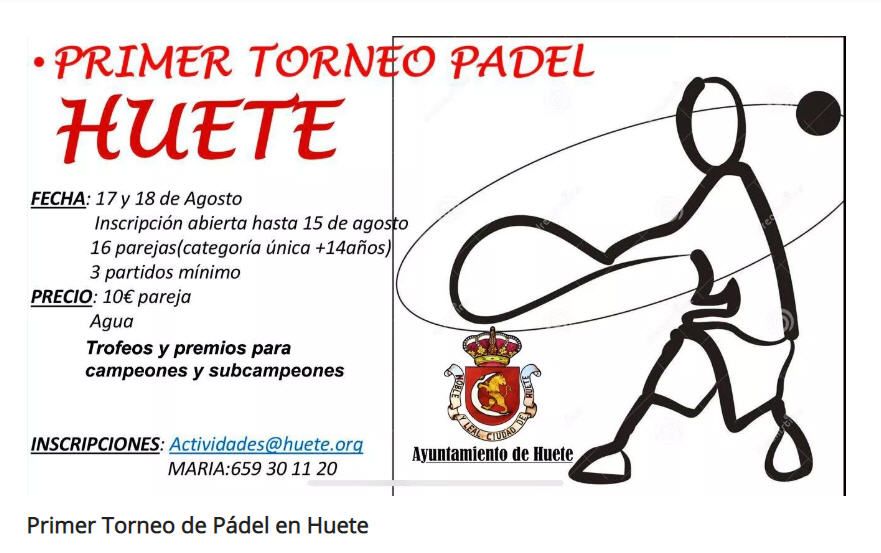 Primer Torneo de Pádel en Huete