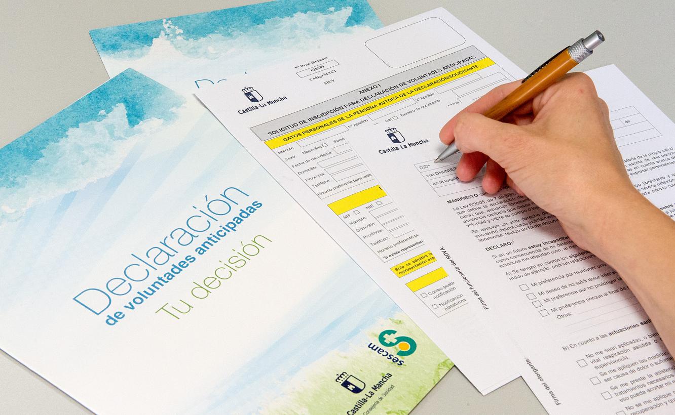 Castilla-La Mancha incrementa en más de un 50 por ciento el número de declaraciones inscritas en el Registro de Voluntades Anticipadas