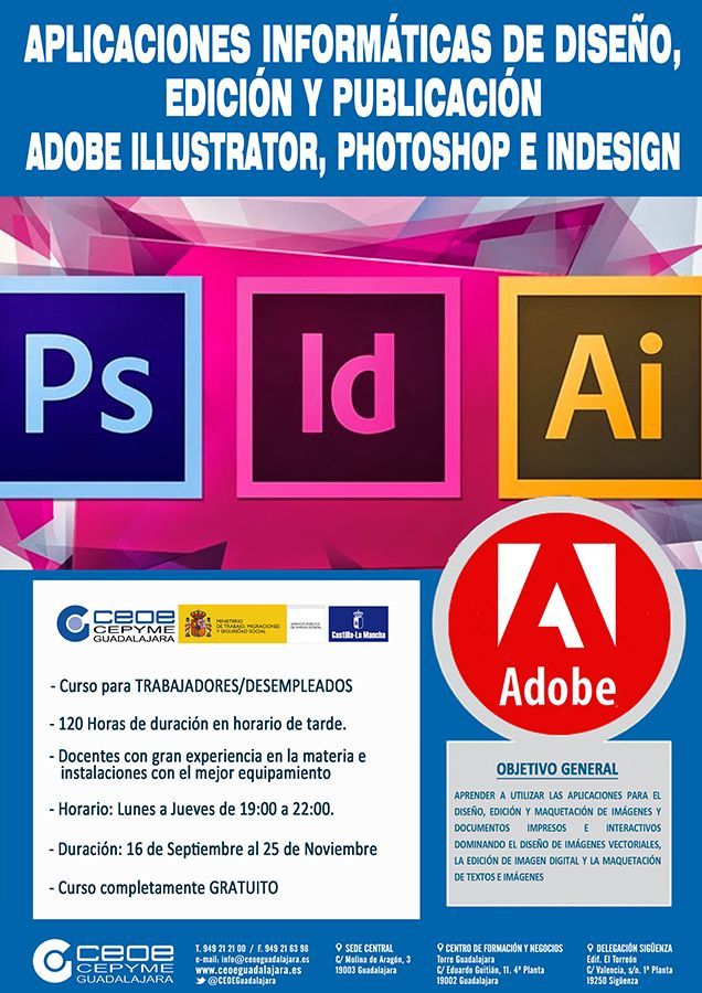 Abierto el plazo de inscripción para los cursos gratuitos de CEOE-Cepyme Guadalajara que comenzarán en septiembre