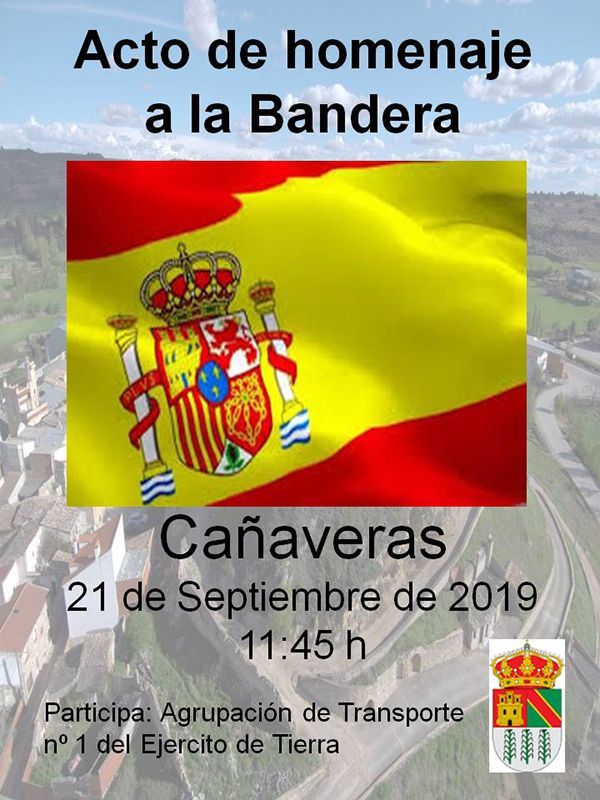Cañaveras celebrará un Homenaje a la Bandera el sábado, 21 de septiembre 3 Cañaveras celebrará un Homenaje a la Bandera el sábado, 21 de septiembre