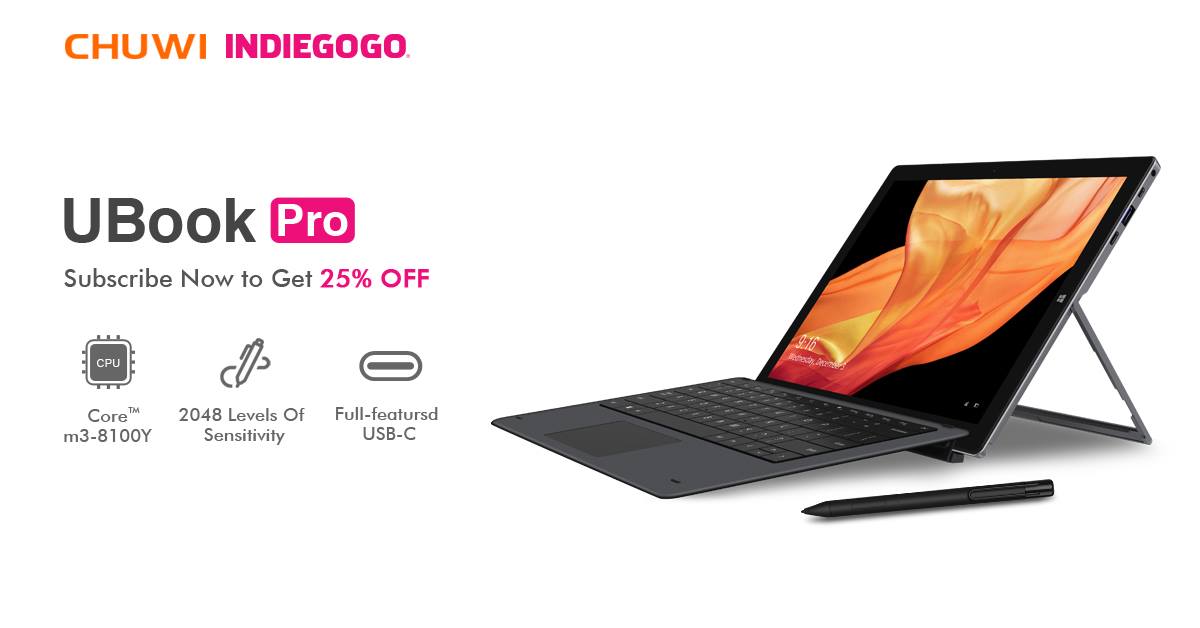 Chuwi lanza la UBook Pro, ¿la tablet 2 en 1 más versátil de 2019