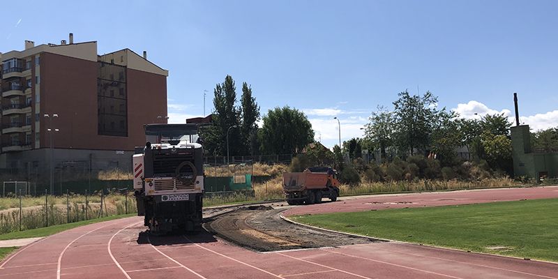 En marcha las obras de la pista de atletismo del Luis Ocaña