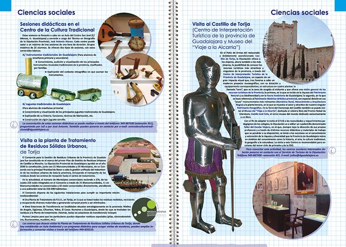 La Diputación de Guadalajara ofrece este curso 20 actividades de formación complementaria a los centros educativos de la provincia