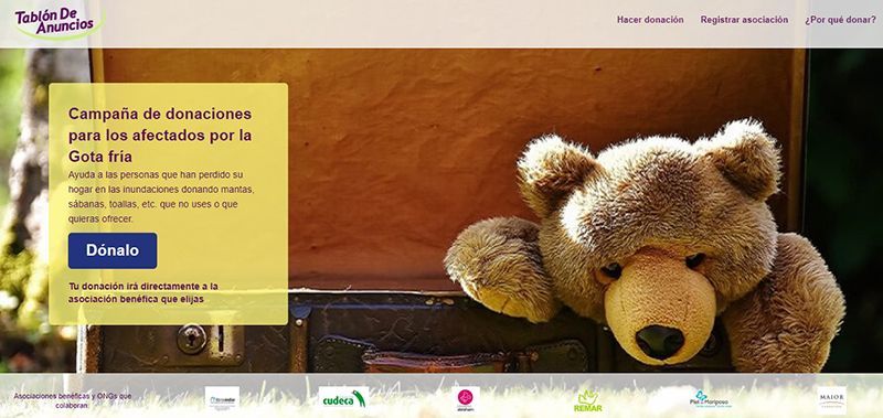 Las asociaciones benéficas piden ayuda para los afectados por las inundaciones ocasionadas por la gota fría.