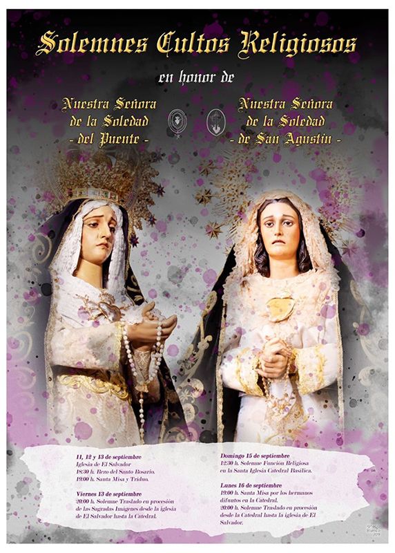 Las Soledades del Puente y de San Agustín vuelven a unir sus pasos y celebran Cultos conjuntos del 11 al 16 de septiembre 3 Las Soledades del Puente y de San Agustín vuelven a unir sus pasos y celebran Cultos conjuntos del 11 al 16 de septiembre