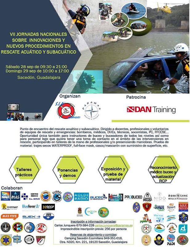 Sacedón acoge este fin de semana las VII Jornadas Nacionales sobre innovaciones y nuevos procedimientos en rescate acuático y subacuático